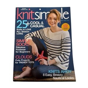 Knit Simple‎ Magazine Spring/Summer 2018 Issue Nautical Looks Knitting Pattern